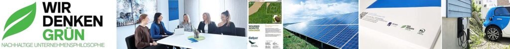 Eine Collage von Bildern zum Thema Nachhaltigkeit.
