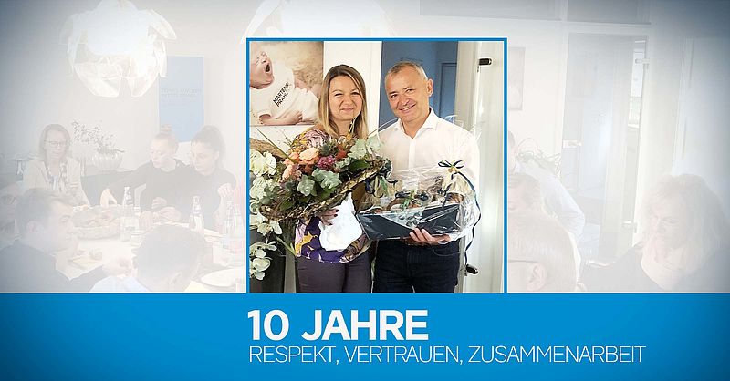 Jubiläum Mitarbeiterin 10.Jahre bei Martens & Prahl