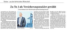 Martens & Prahl Spaichingen "Zu Nr. 1 als Versicherungsmakler gewählt"