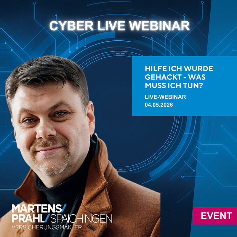 title|Anmeldung - LIVE Cyber Webinar für Unternehmen und Entscheider - Hilfe, ich wurde gehackt – was muss ich tun? 04. Mai 2026 um 14 Uhr